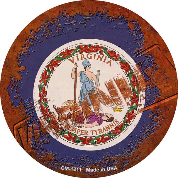 Virginia Rusty Stamped Wholesale Novelty Circle Coaster Set of 4