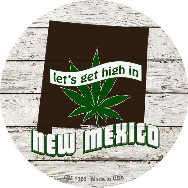 Lets Get High In New Mexico Wholesale Novelty Circle Coaster Set of 4