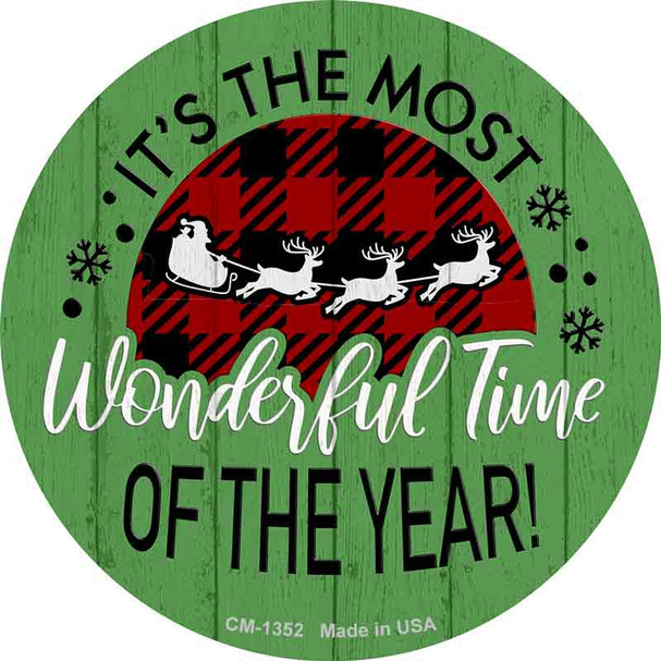 Most Wonderful Time Wholesale Novelty Circle Coaster Set of 4