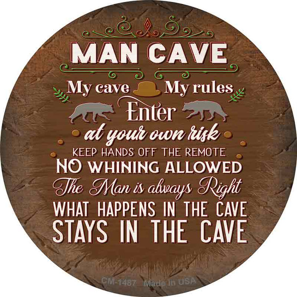 No Whining In Cave Wholesale Novelty Circle Coaster Set of 4