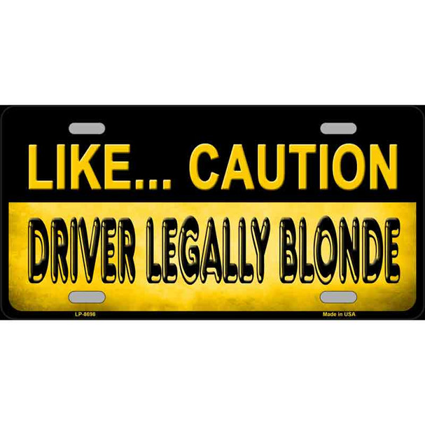 Driver Legally Blonde Wholesale Metal Novelty License Plate