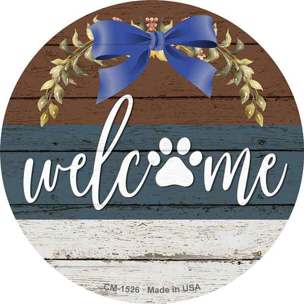 Welcome Paw Wreath Wholesale Novelty Circle Coaster Set of 4