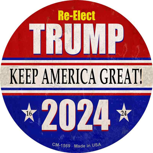 ReElect Trump 2024 Wholesale Novelty Circle Coaster Set of 4