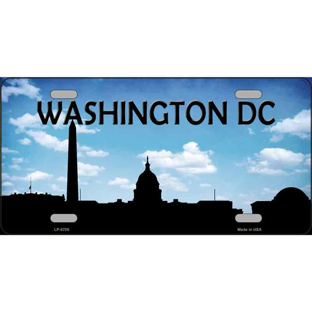 Washington DC Silhouette Wholesale Metal Novelty License Plate