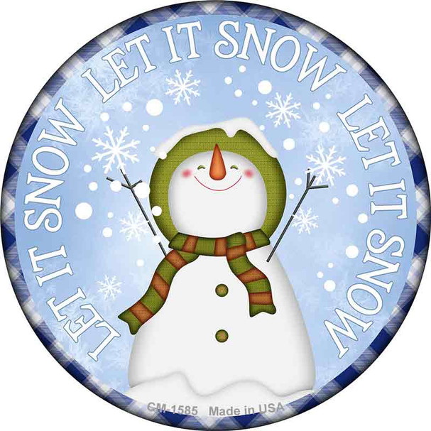 Let It Snow Snowman Wholesale Novelty Circle Coaster Set of 4