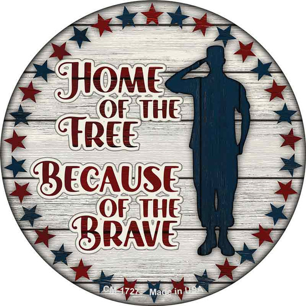 Salute Home Because Of Brave Wholesale Novelty Circle Coaster Set of 4