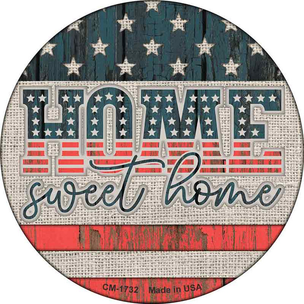 Home Sweet Home Worn Wood Wholesale Novelty Circle Coaster Set of 4