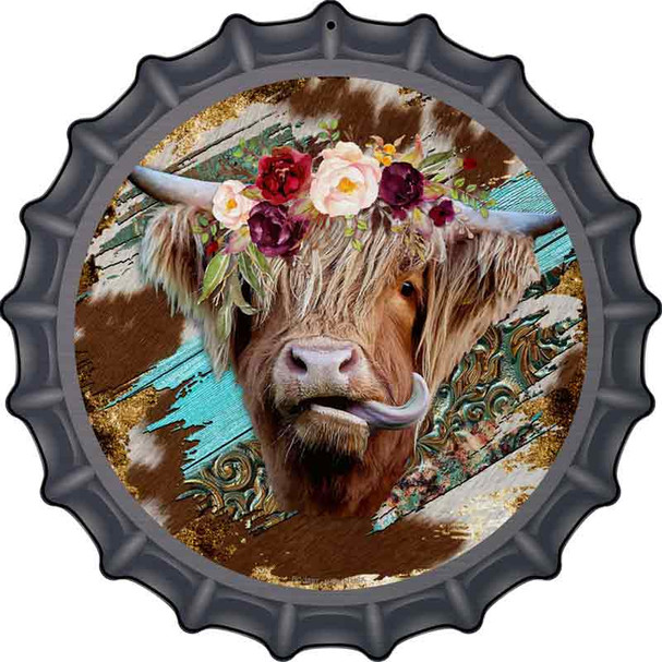 Highland Cattle On Mixed Print Wholesale Novelty Metal Bottle Cap Sign