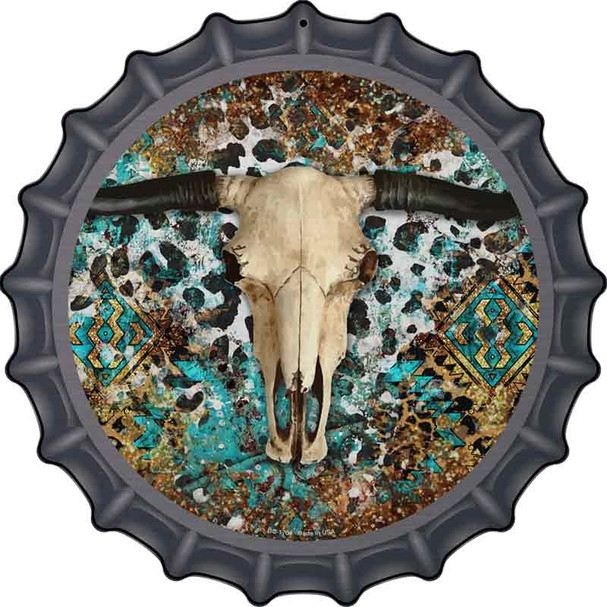 Cow Skull Mixed Print Wholesale Novelty Metal Bottle Cap Sign