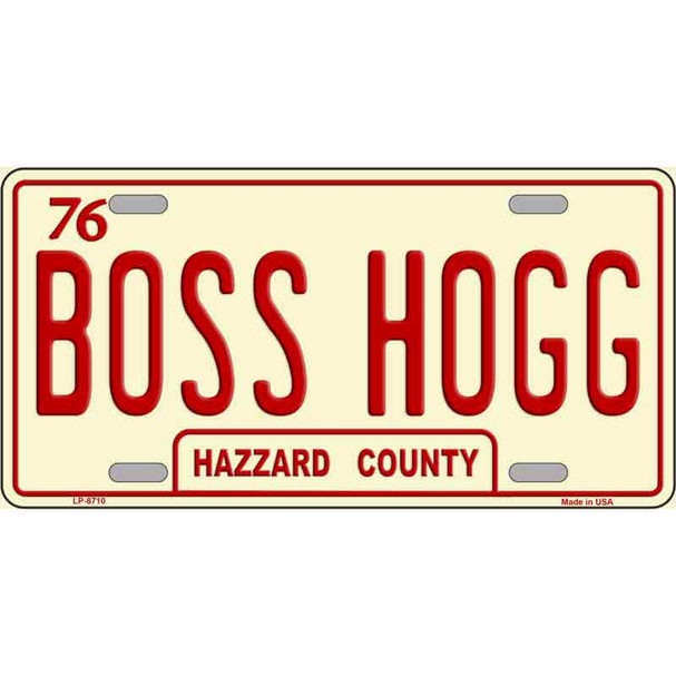Boss Hogg Hazzard County Wholesale Metal Novelty License Plate