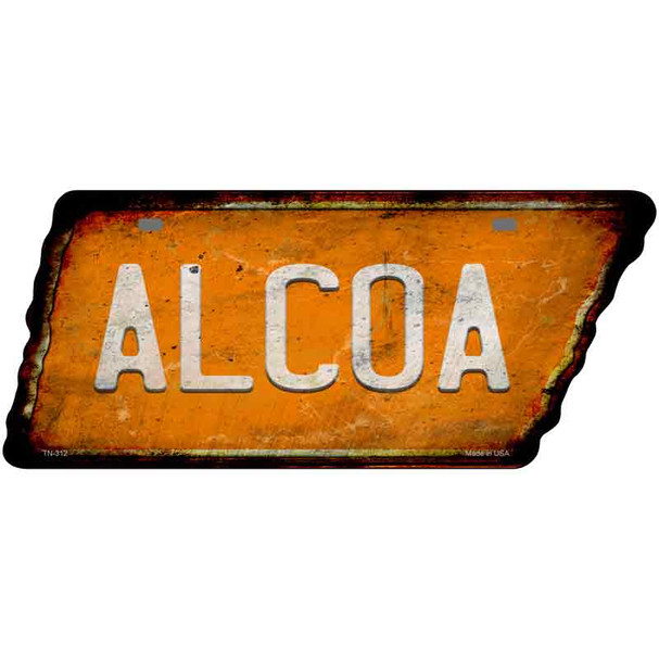 Alcoa Wholesale Novelty Rusty Effect Metal Tennessee License Plate Tag