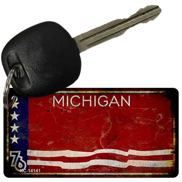 Rusty Michigan Bicentennial 76 Wholesale Novelty Metal Key Chain
