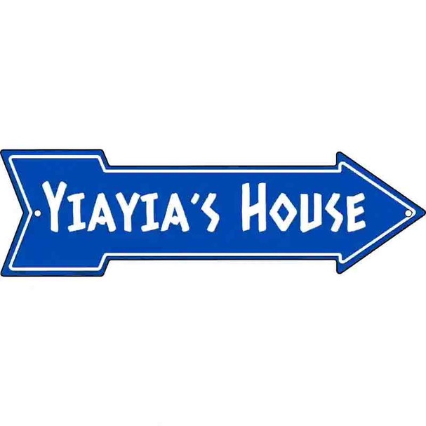 Yiayias House Blue Wholesale Novelty Metal Arrow Sign