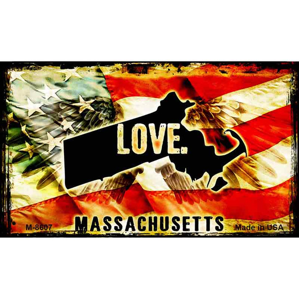 Love Massachusetts Wholesale Novelty Metal Magnet