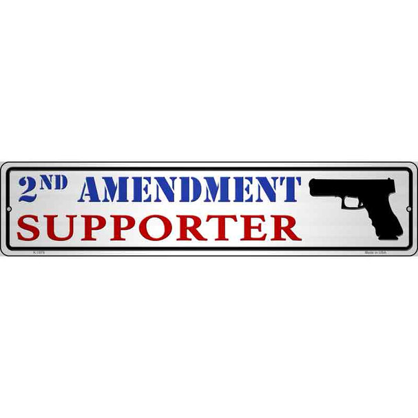 2nd Amendment Supporter Pistol Wholesale Novelty Metal Street Sign