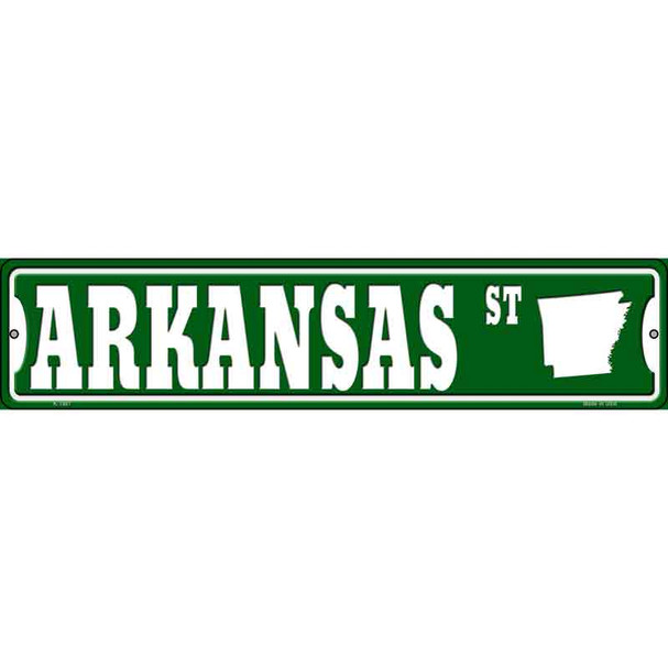 Arkansas St Silhouette Wholesale Novelty Metal Street Sign