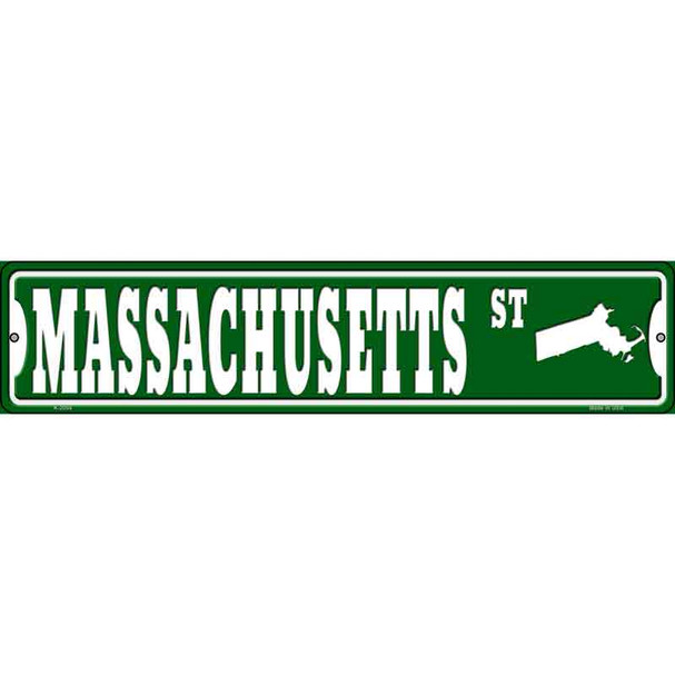 Massachusetts St Silhouette Wholesale Novelty Metal Street Sign