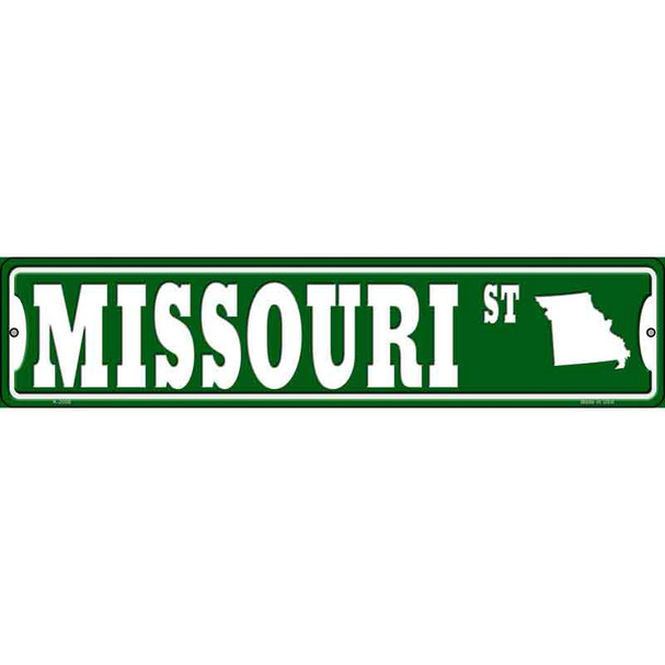 Missouri St Silhouette Wholesale Novelty Metal Street Sign