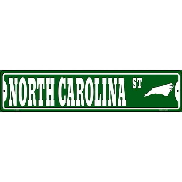 North Carolina St Silhouette Wholesale Novelty Metal Street Sign