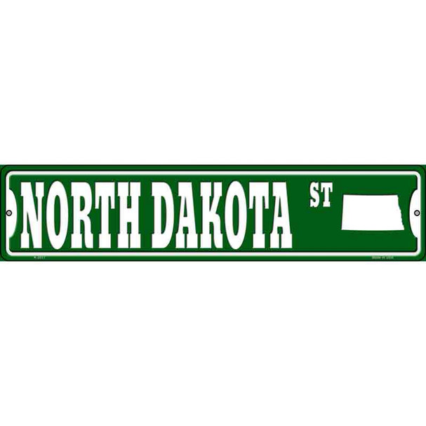 North Dakota St Silhouette Wholesale Novelty Metal Street Sign