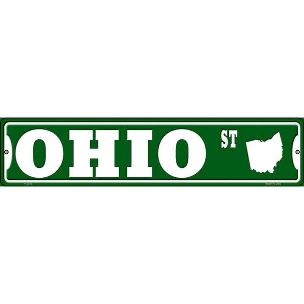 Ohio St Silhouette Wholesale Novelty Metal Street Sign