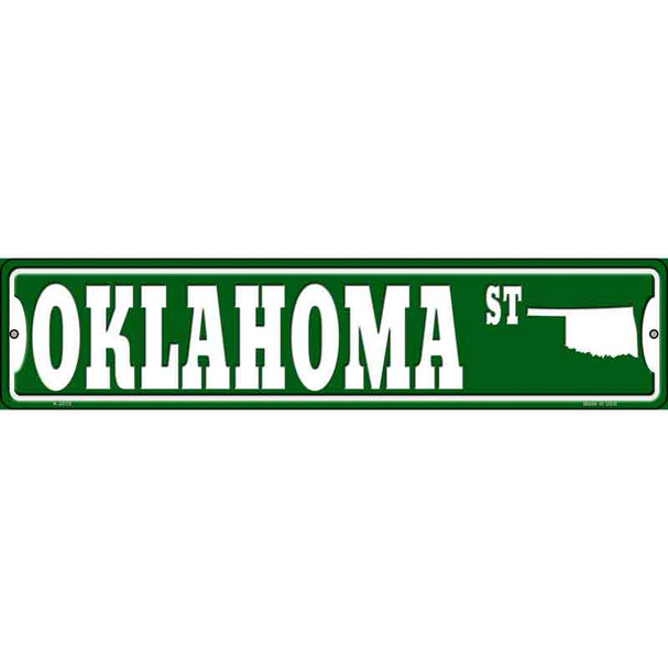 Oklahoma St Silhouette Wholesale Novelty Metal Street Sign
