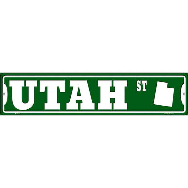 Utah St Silhouette Wholesale Novelty Metal Street Sign