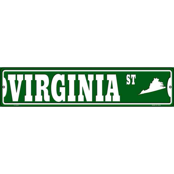 Virginia St Silhouette Wholesale Novelty Metal Street Sign