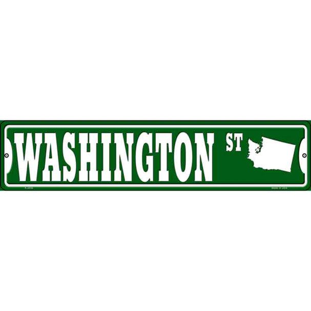 Washington St Silhouette Wholesale Novelty Metal Street Sign