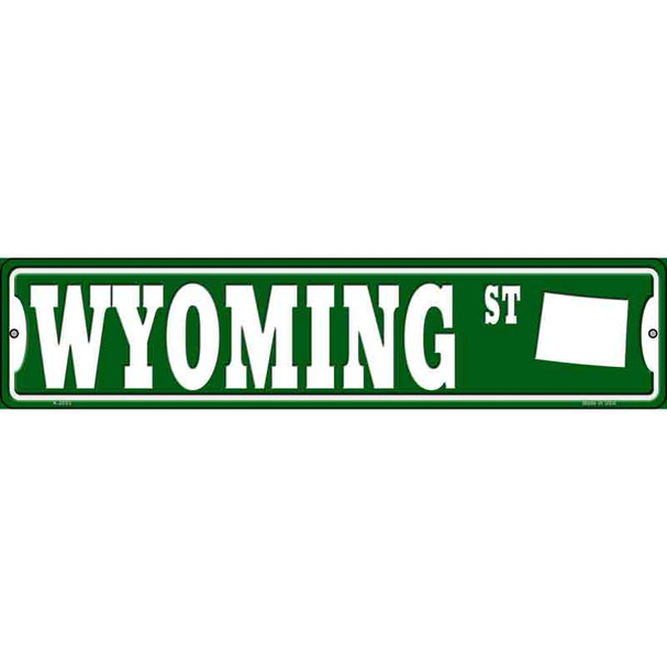 Wyoming St Silhouette Wholesale Novelty Metal Street Sign