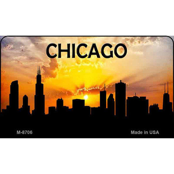 Chicago Silhouette Wholesale Novelty Metal Magnet