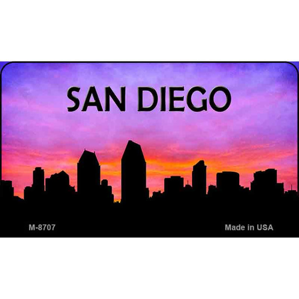 San Diego Silhouette Wholesale Novelty Metal Magnet