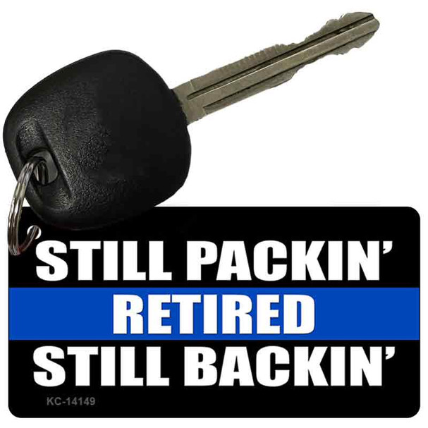 Still Packin Still Backin Police Line Wholesale Novelty Metal Key Chain