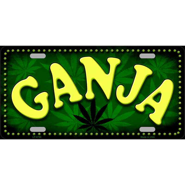 Ganja Wholesale Metal Novelty License Plate