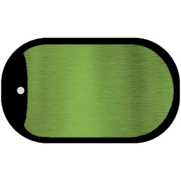 Lime Green Metallic Solid Wholesale Novelty Metal Dog Tag Necklace
