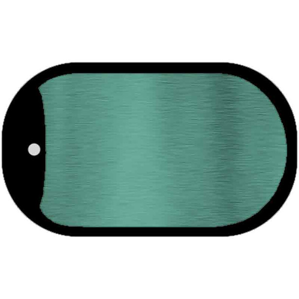 Teal Metallic Solid Wholesale Novelty Metal Dog Tag Necklace