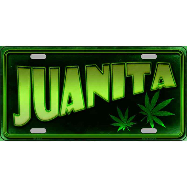 Juanita Wholesale Metal Novelty License Plate