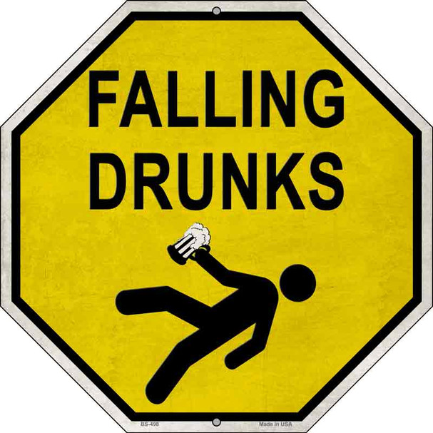 Falling Drunks Wholesale Novelty Metal Octagon Sign