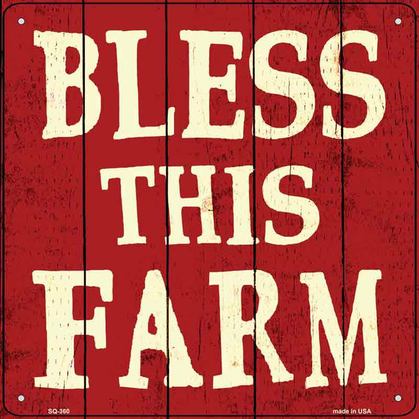 Bless This Farm Wholesale Novelty Square Sign