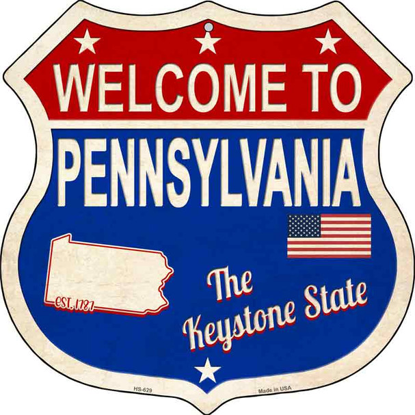 Pennsylvania Established Wholesale Novelty Metal Highway Shield
