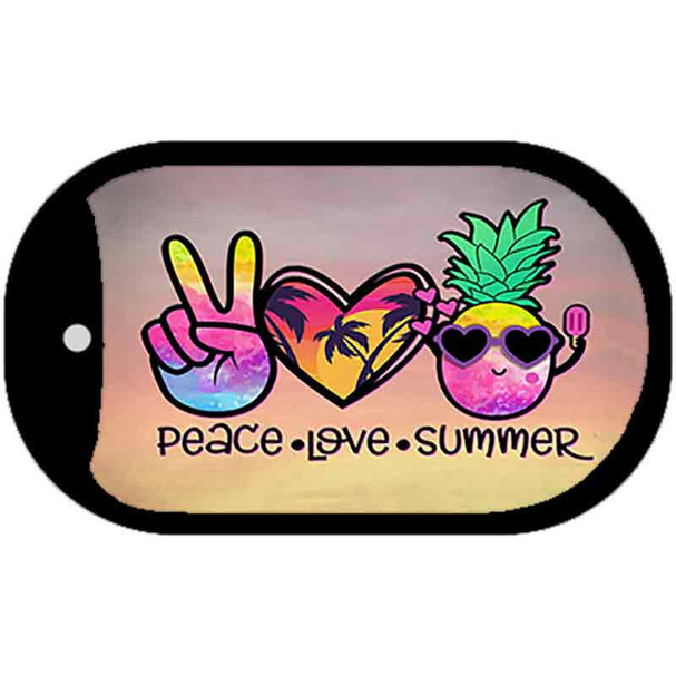 Peace Love Summer Wholesale Novelty Metal Dog Tag Necklace