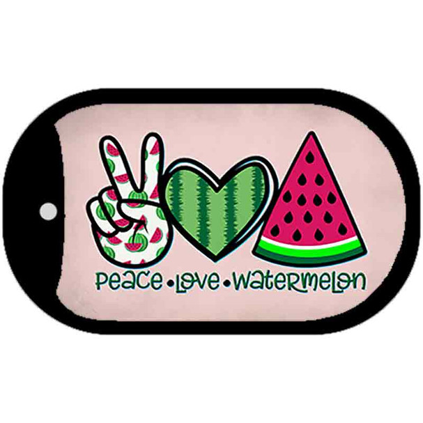 Peace Love Watermelon Wholesale Novelty Metal Dog Tag Necklace