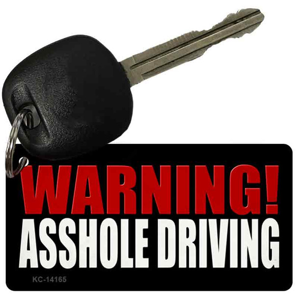 Warning Asshole Driving Wholesale Novelty Metal Key Chain