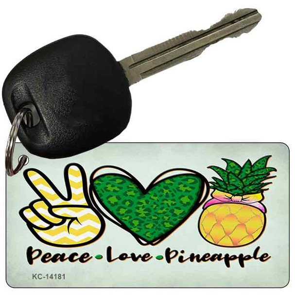 Peace Love Pineapple Wholesale Novelty Metal Key Chain