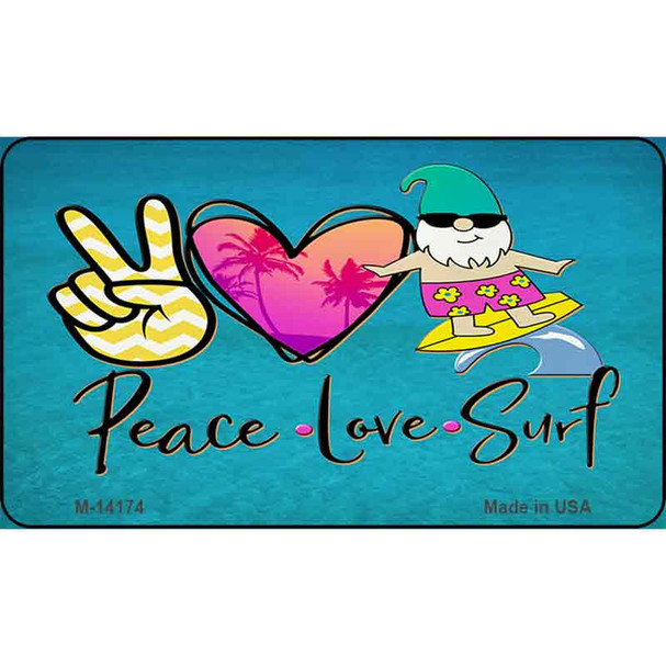 Peace Love Surf Wholesale Novelty Metal Magnet