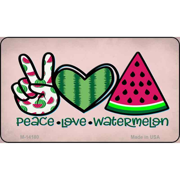 Peace Love Watermelon Wholesale Novelty Metal Magnet