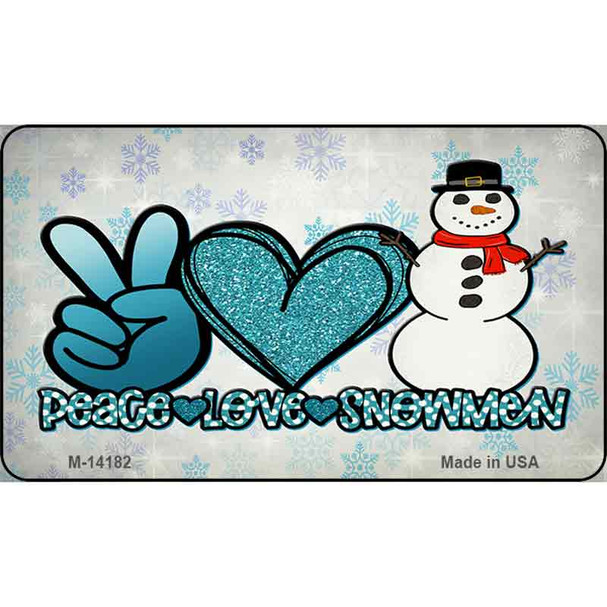 Peace Love Snowman Wholesale Novelty Metal Magnet