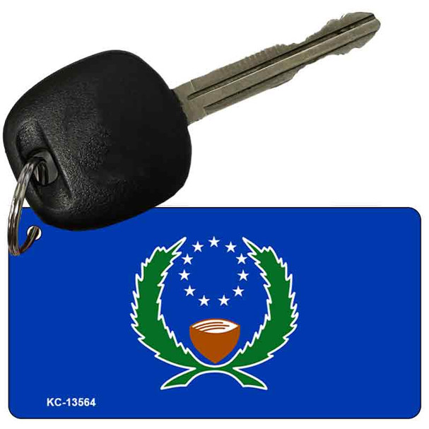 Pohnpei Flag Wholesale Novelty Metal Key Chain