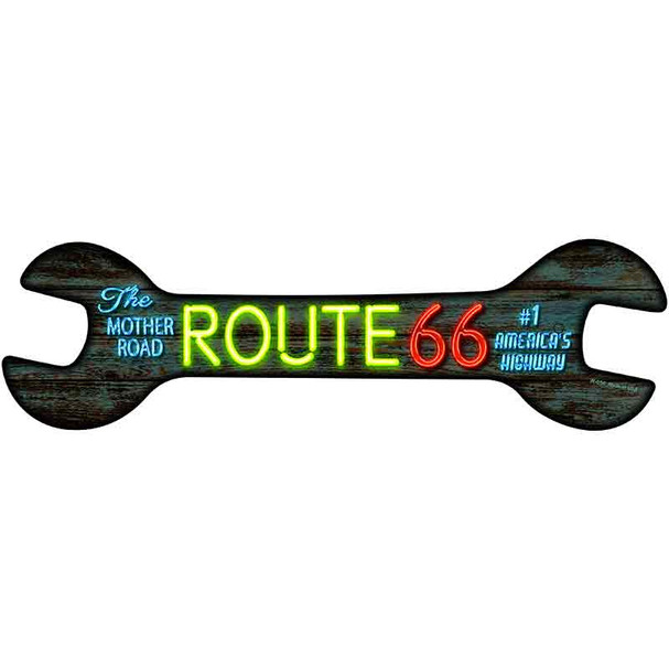 Neon Route 66 Wholesale Novelty Metal Wrench Sign