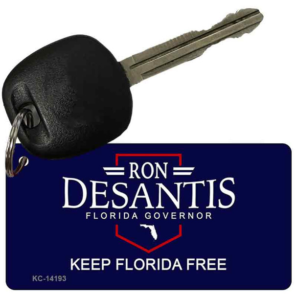 Ron Desantis Blue Wholesale Novelty Metal Key Chain KC-14193